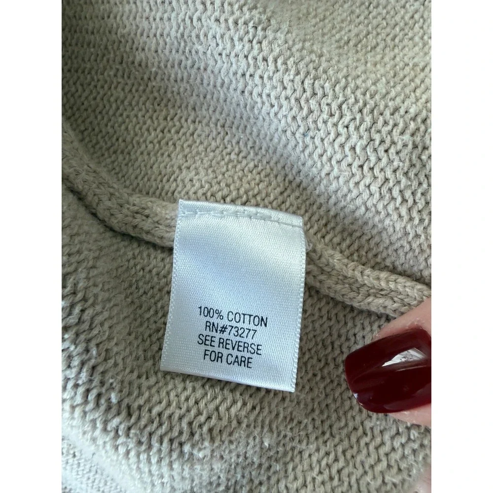 Croft and Barrow Zip Sweater Womens XL Beige Minimalist Normcore Capsule Neutral - Picture 6 of 9